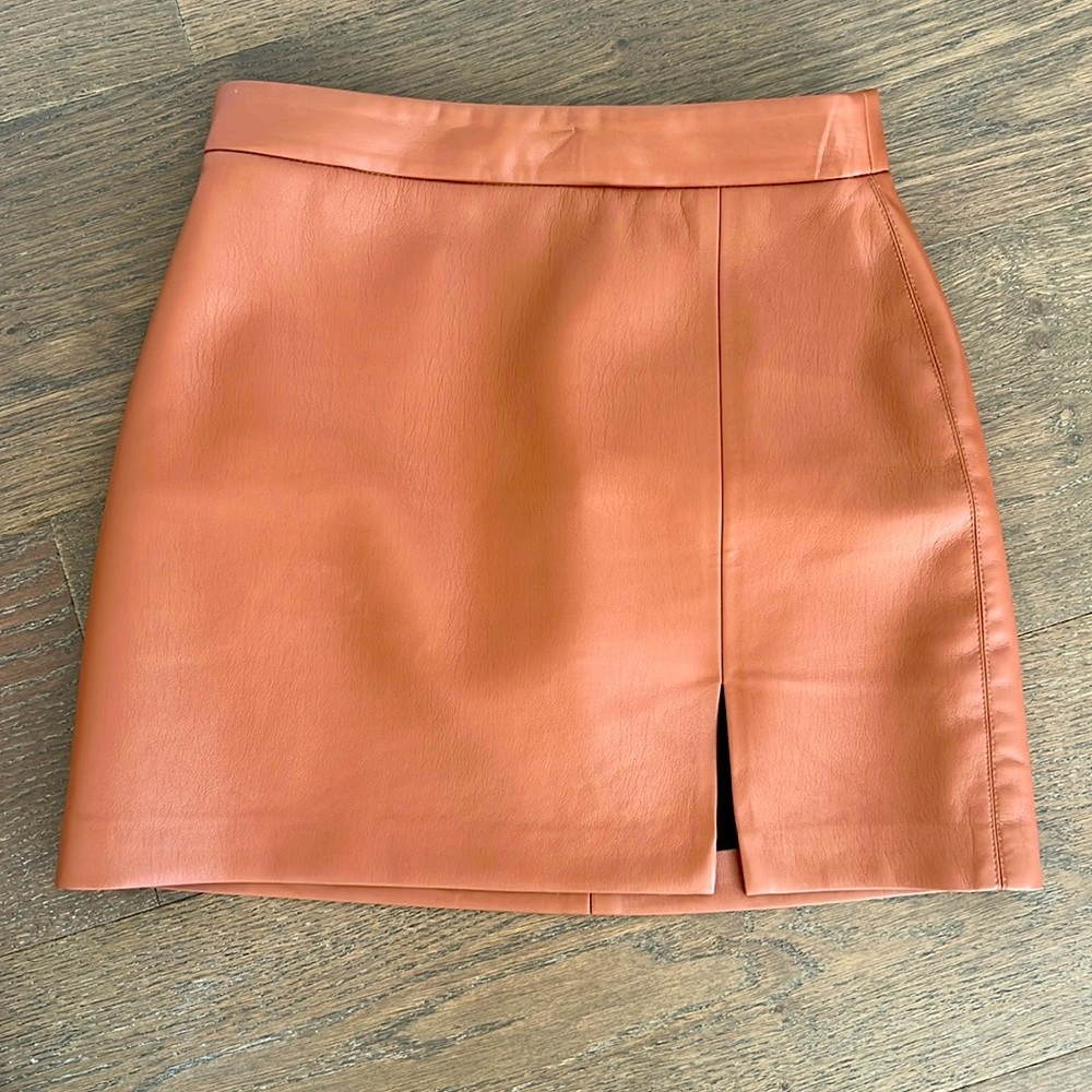 Wilfred size 2 mini vegan leather skirt